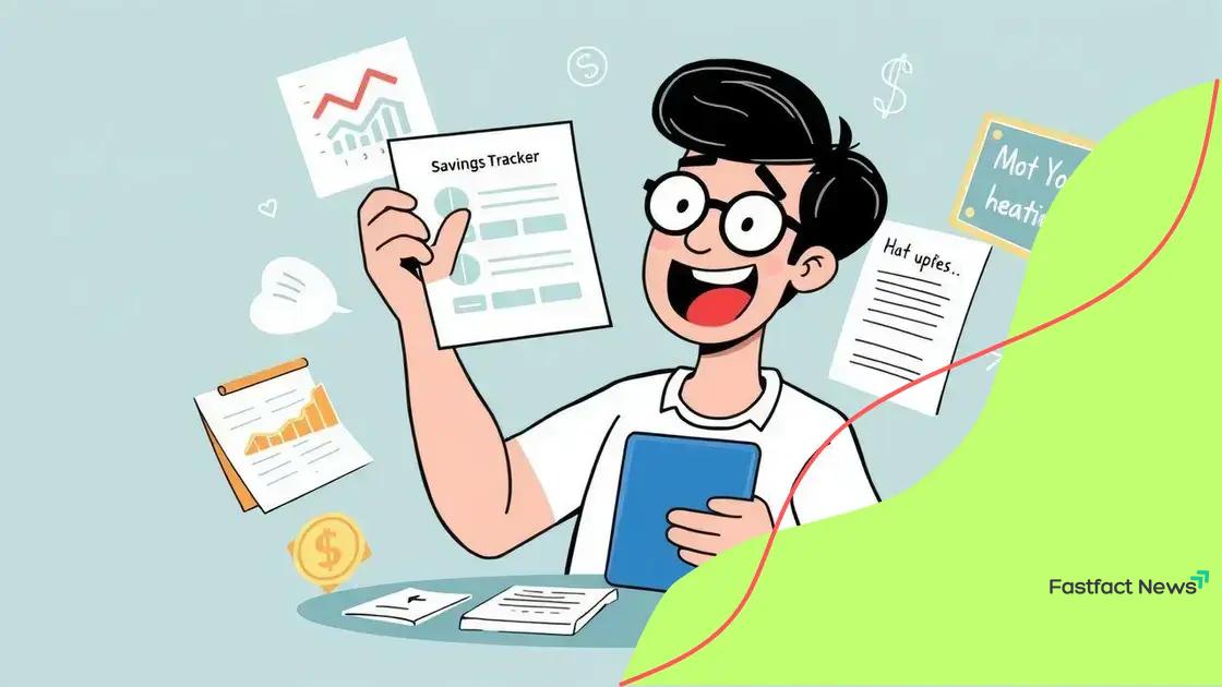 How to set up your savings tracker